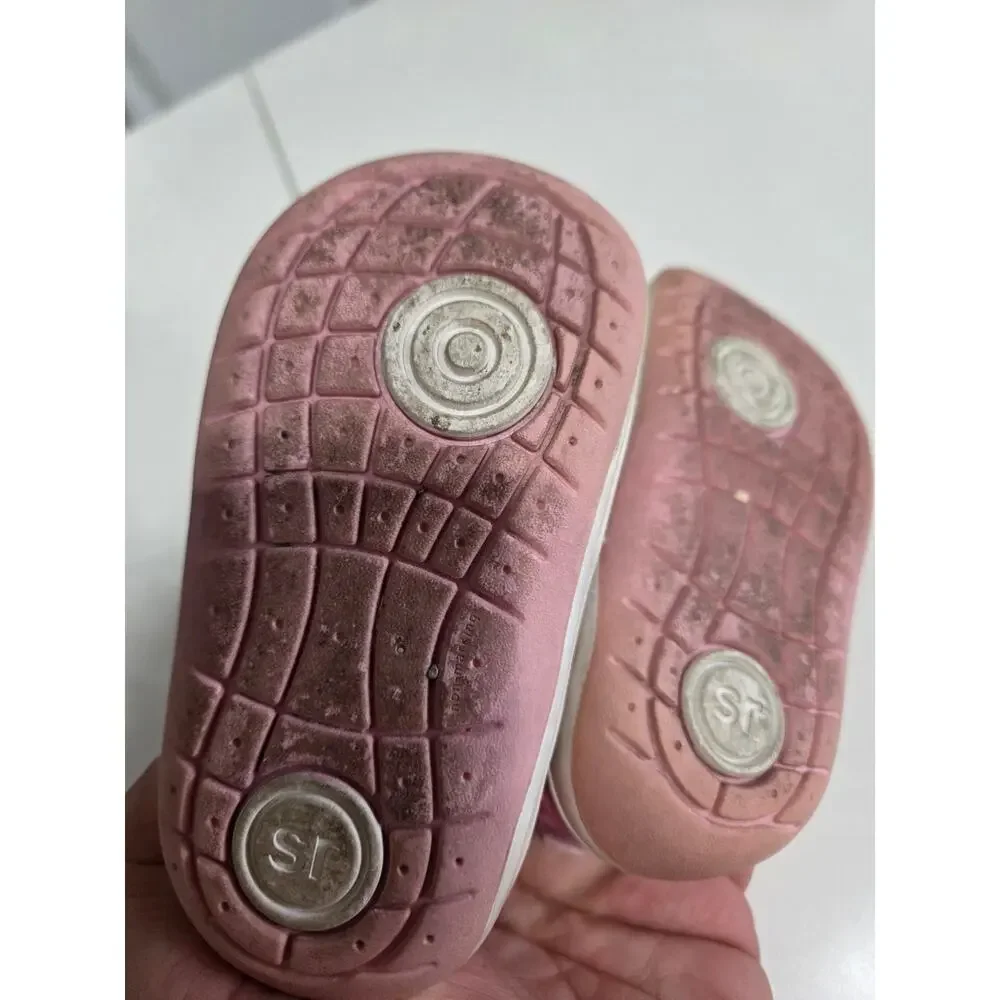 Pink Sparkle Double Velcro Strap Sneakers - Stride Rite - Toddler 4